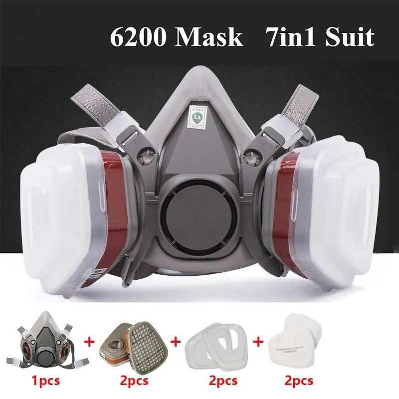 7in1 Gas Proof Half Face Mask  - огляд і ціна Respirator Half Face